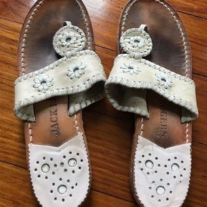 Beige and white Jack Rogers